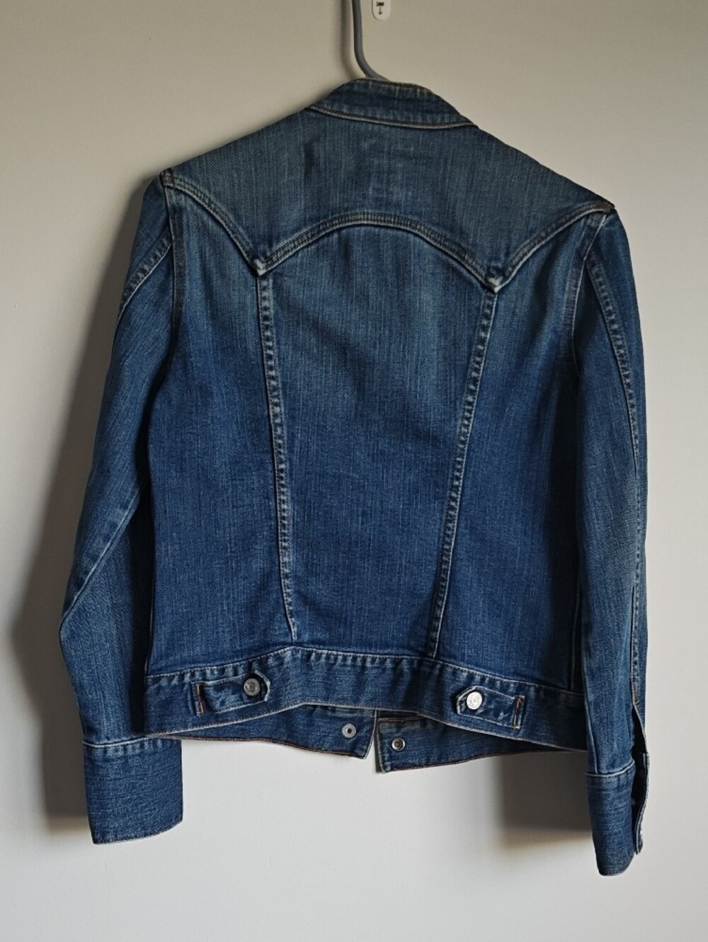 GAP Women's Medium Blue Denim Jacket with Stand Collar Like New ❤️ - Picture 7 of 10